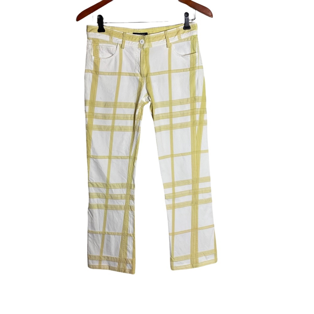 Burberry 💕 London Yellow/Green Plaid Check Pants